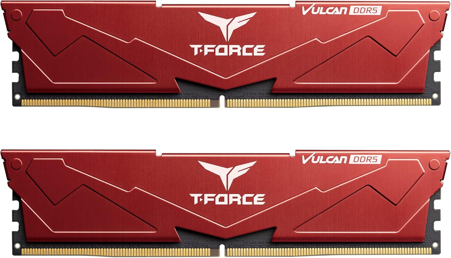 TForce Desktop Ram Vulcan DDR5 32GB (2x16GB) 6000MHz CL38 Red TForce Desktop Ram Vulcan DDR5 32GB (2x16GB) 6000MHz CL38 Red